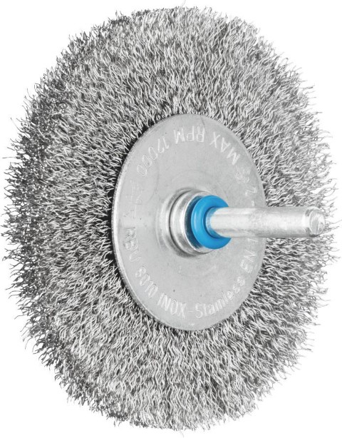 PFERD MOUNTED WHEEL BRUSH CRIMPED S/STEEL 80X10X6MM RBU 0.20 SG
